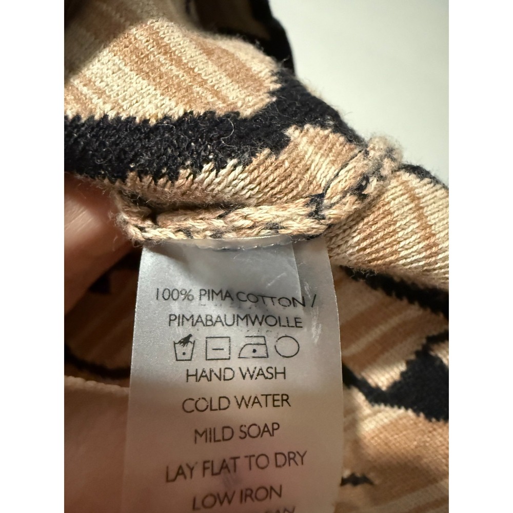 Peruvian Connection Knit Blazer Jacket Women Sz S Pima Tapestry Brown Black - Picture 6 of 7